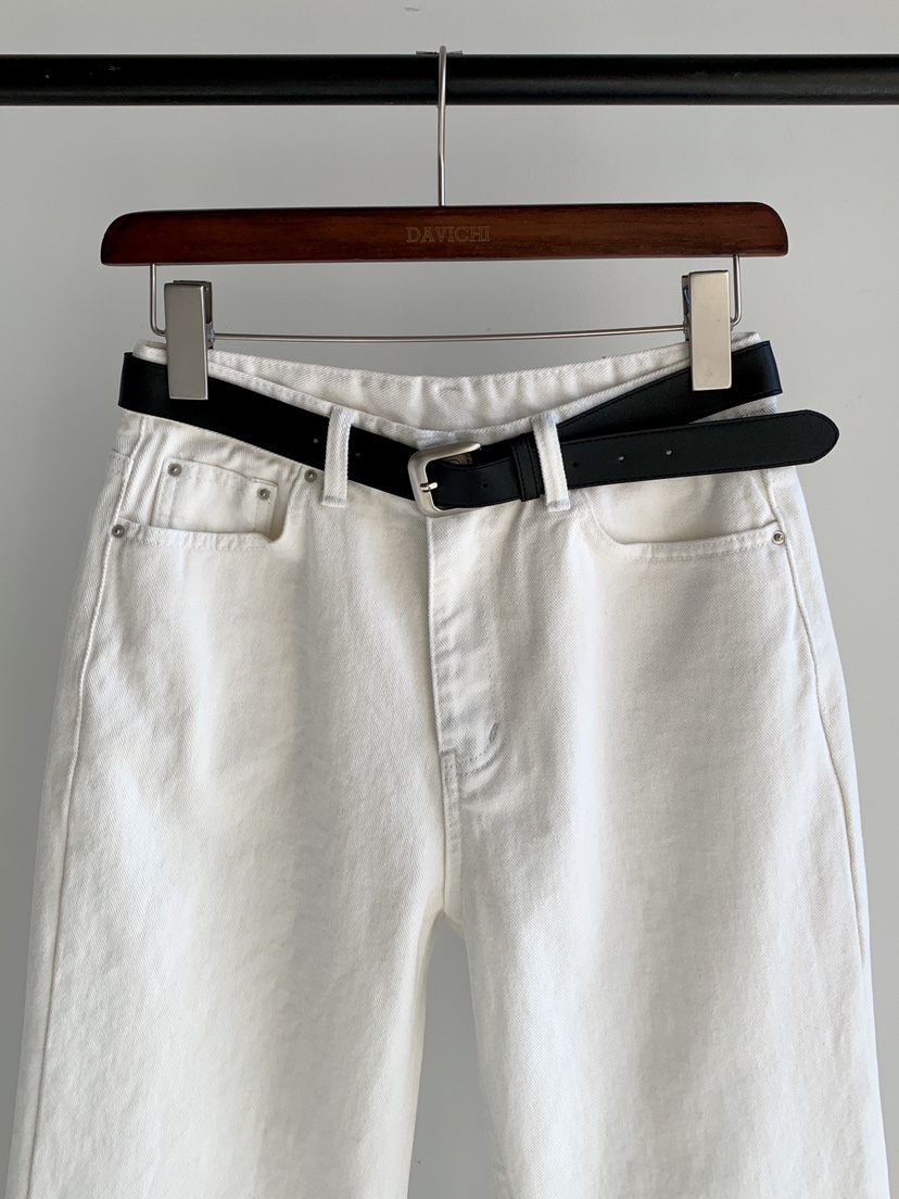 DAVICHI/D.SECOND東大門代購女裝新款休閑牛仔褲含隨機腰帶DAVICHI/D.SECOND牛仔褲