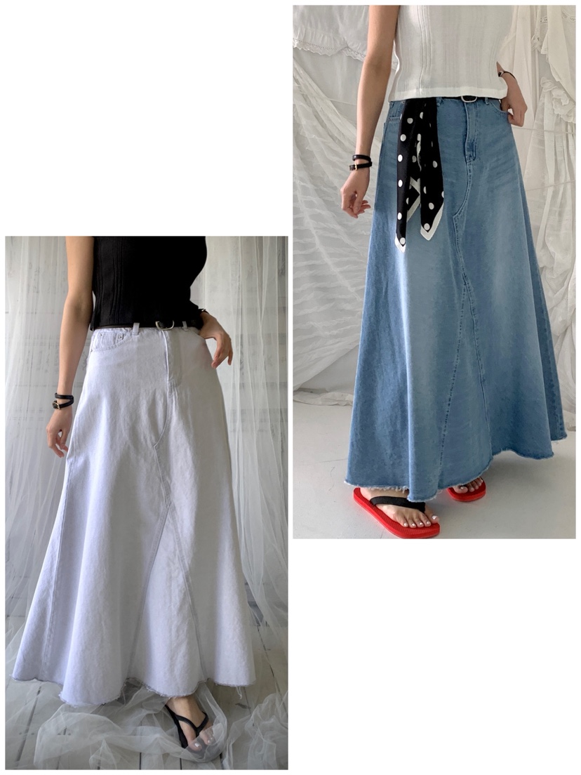 DAVICHI/D.SECOND韓國直郵女士新品真品長裙含隨機腰帶DAVICHI/D.SECOND長裙