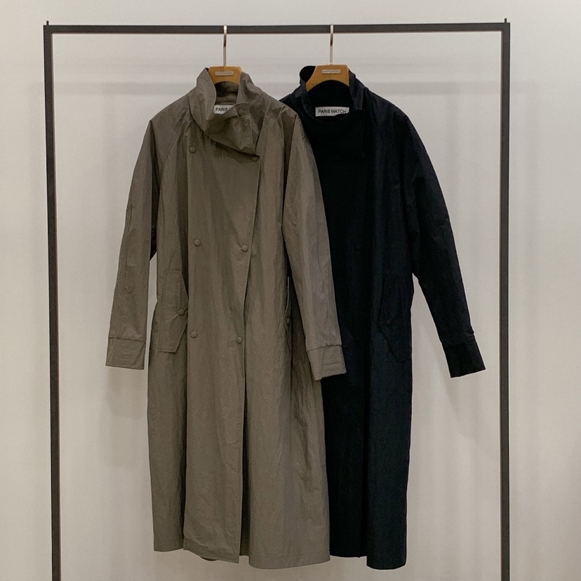 PARIS MATCH東大門直郵女裝新款職業熱賣休閑時尚長款風衣PARIS MATCH長款風衣