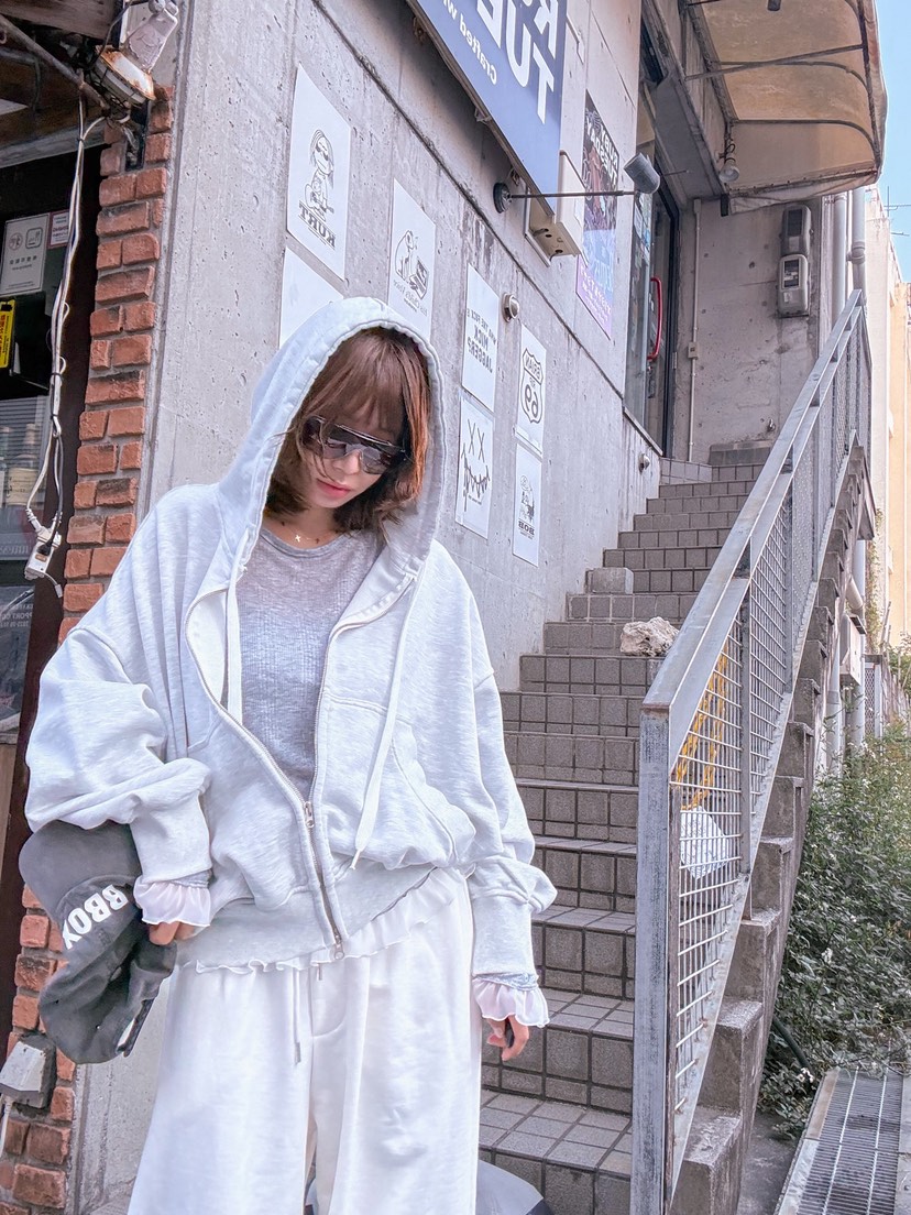 PARIS MATCH東大門直郵女裝新品人氣休閑夾克連帽拉鏈衫PARIS MATCH夾克圖色2