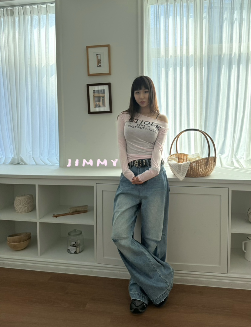 JIMMY韓國直郵女裝新品人氣職業推薦休閑真品時尚長袖T恤JIMMY/REMAKE長袖T恤