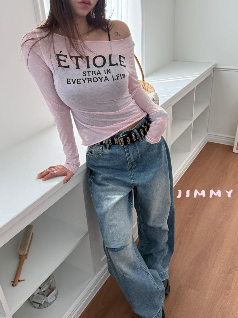 JIMMY韓國直郵女裝新品人氣職業推薦休閑真品時尚長袖T恤JIMMY/REMAKE長袖T恤
