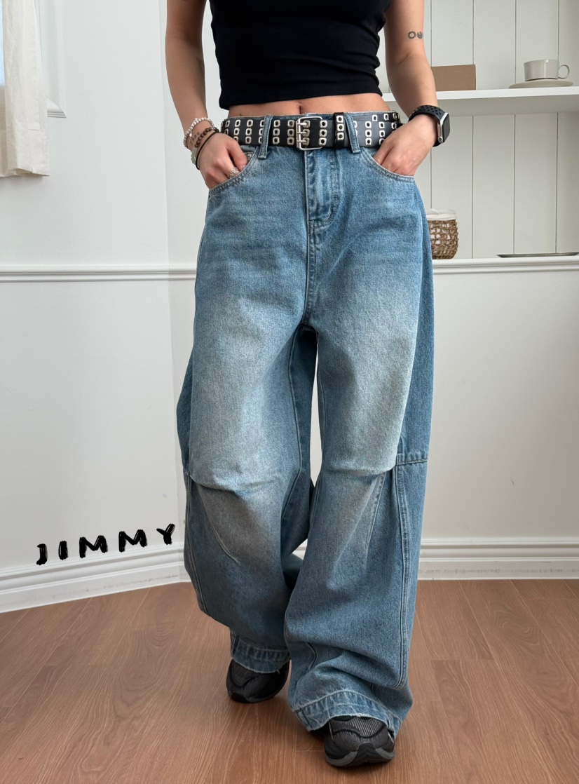 JIMMY東大門實拍女士新款人氣真品時尚職業推薦26春夏牛仔褲JIMMY/REMAKE牛仔褲