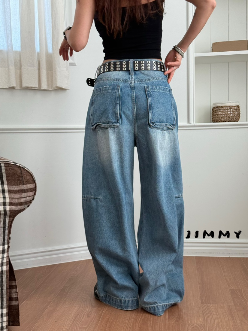 JIMMY東大門實拍女士新款人氣真品時尚職業推薦26春夏牛仔褲JIMMY/REMAKE牛仔褲