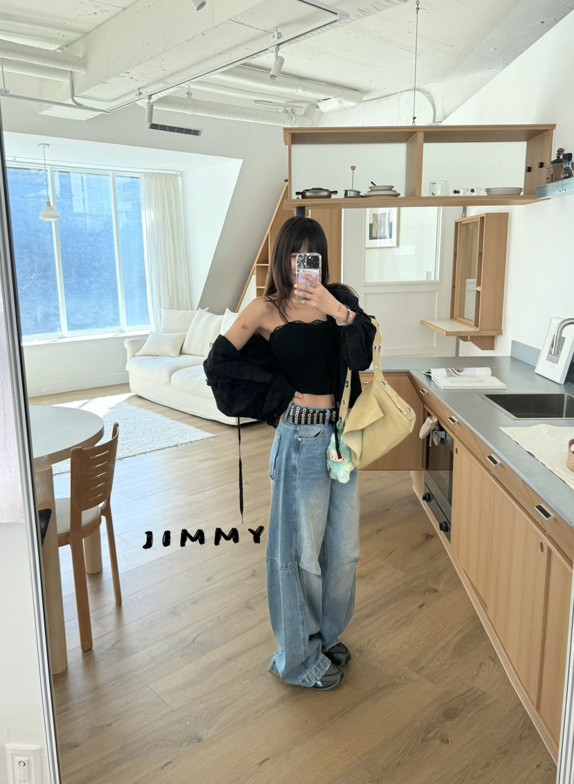 JIMMY東大門實拍女士新款人氣真品時尚職業推薦26春夏牛仔褲JIMMY/REMAKE牛仔褲