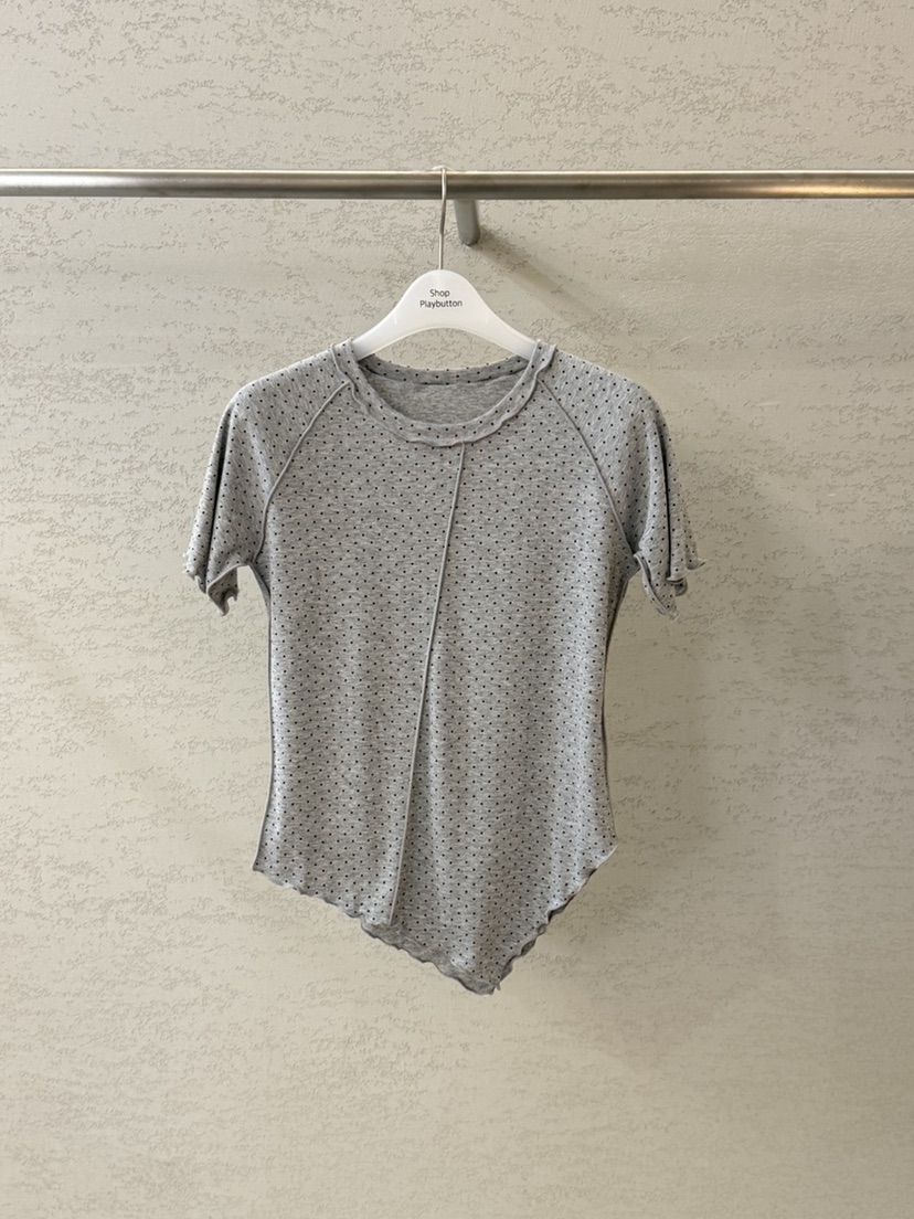 PLAYBUTTON-P東大門實拍女士新品真品職業熱賣26春夏T恤PLAYBUTTONT恤圖色2