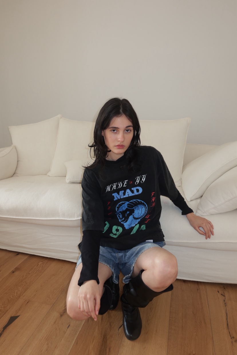 FIFO/UNANSWERED-MYSTERY韓國直郵女士新款26春夏長袖T恤FIFO/UNANSWERED-MYSTERY長袖T恤