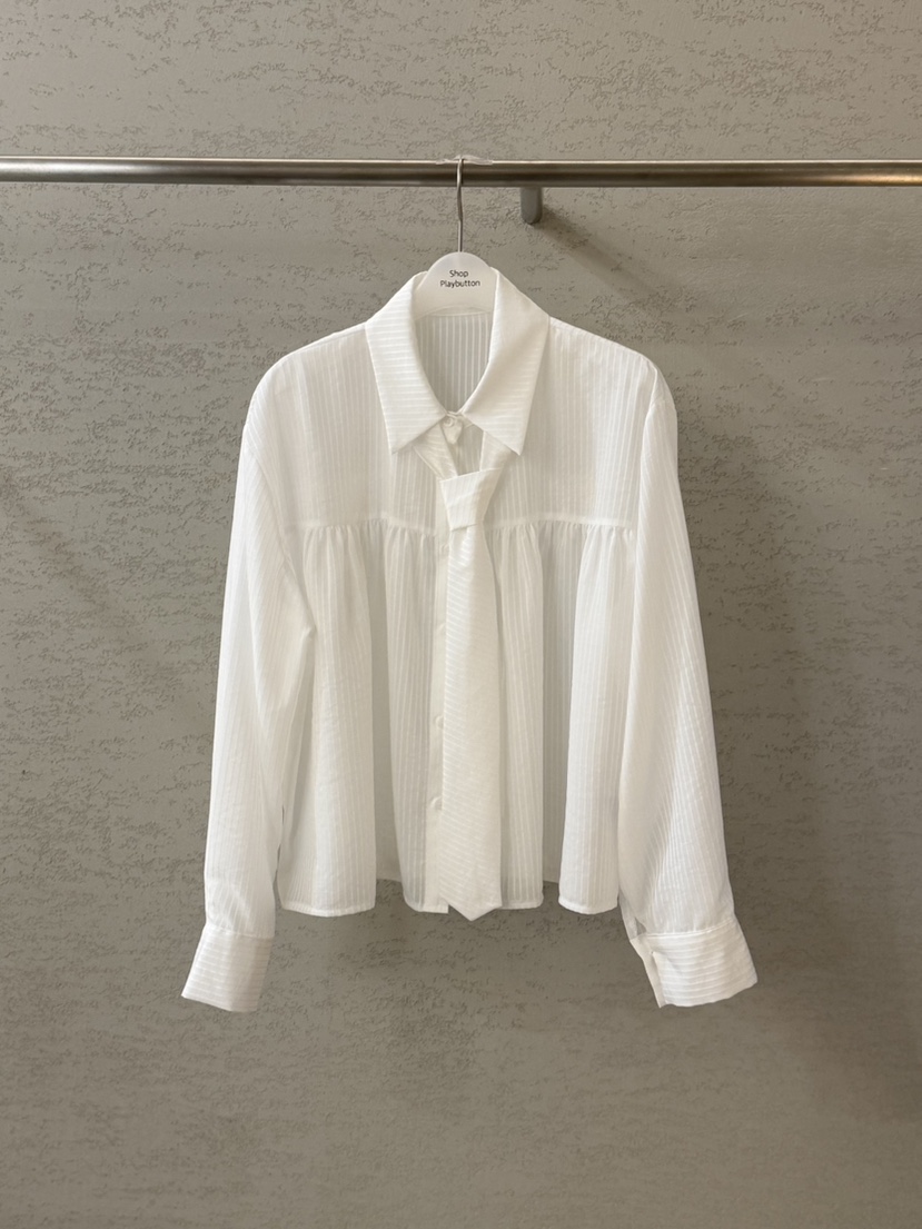 PLAYBUTTON-P東大門直郵女裝新品休閑推薦時尚襯衫蕾絲衫PLAYBUTTON襯衫/蕾絲衫圖色1