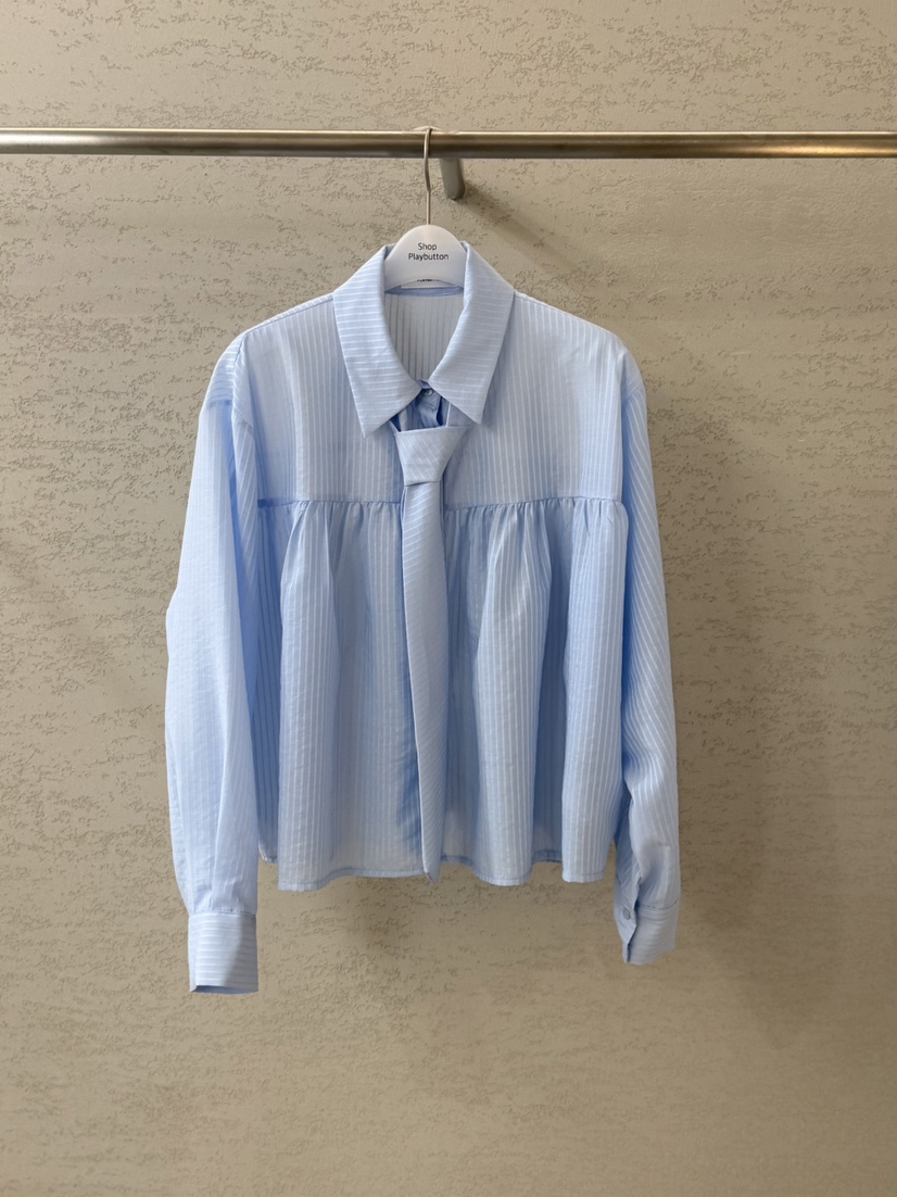 PLAYBUTTON-P東大門直郵女裝新品休閑推薦時尚襯衫蕾絲衫PLAYBUTTON襯衫/蕾絲衫圖色2