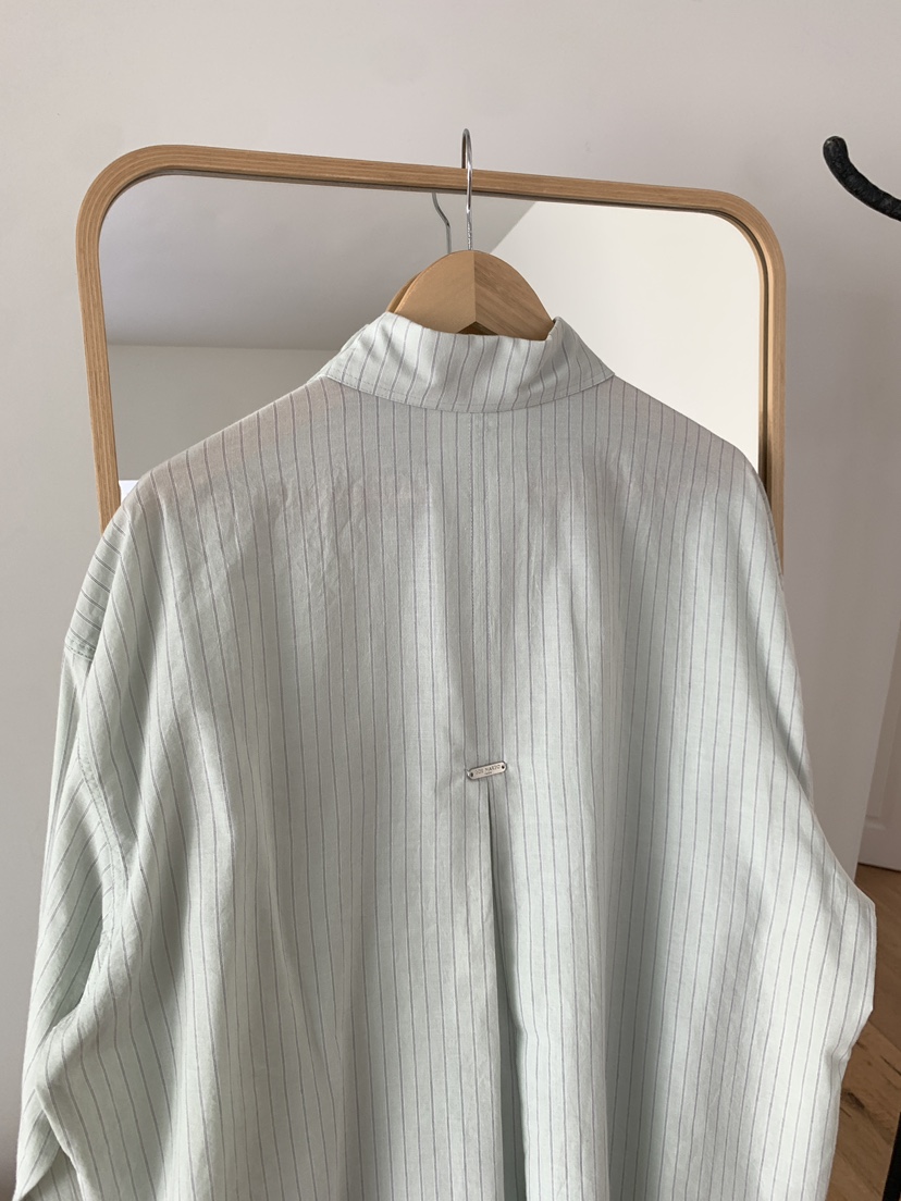 NOTHING東大門實拍女裝新品真品推薦26春夏襯衫蕾絲衫寬松條紋NOTHING襯衫/蕾絲衫