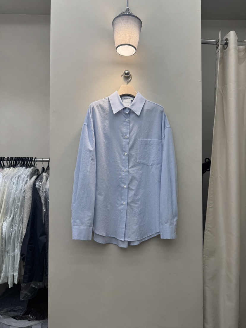 NOTHING東大門實拍女裝新品真品推薦26春夏襯衫蕾絲衫寬松條紋NOTHING襯衫/蕾絲衫圖色1