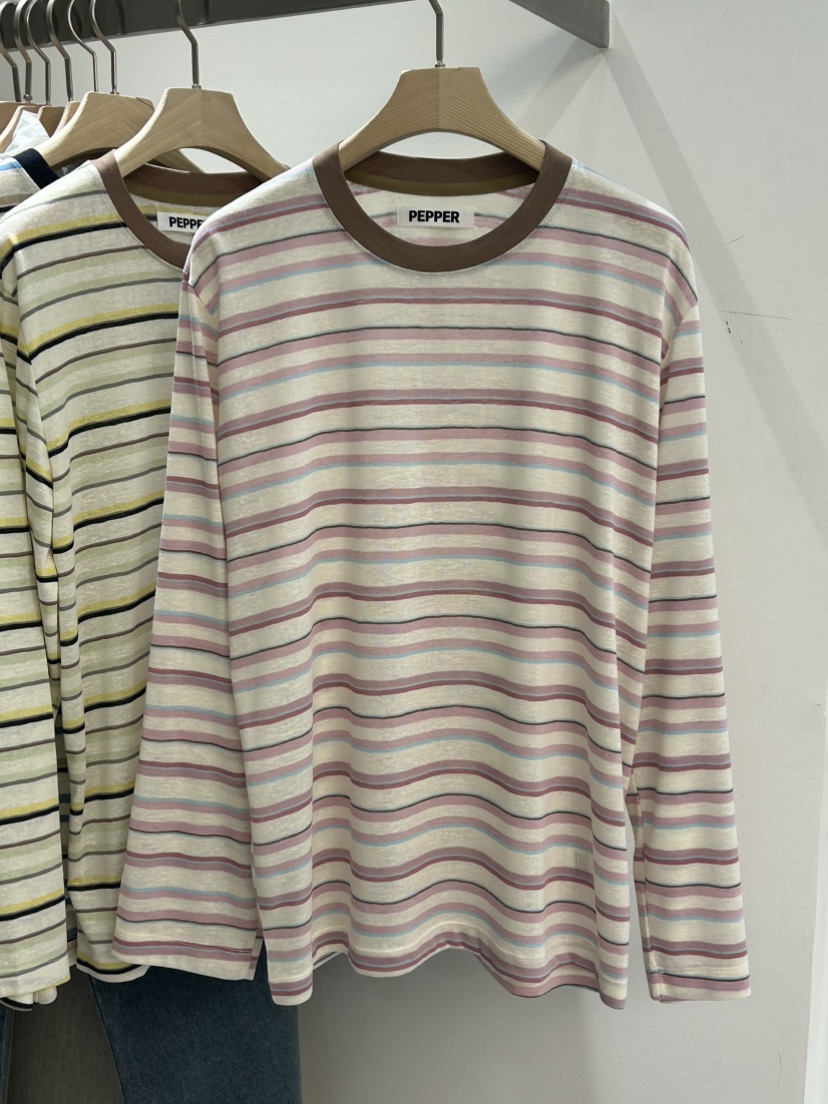 PEPPER-L東大門直郵女士新品推薦職業真品時尚休閑長袖T恤PEPPER長袖T恤圖色1