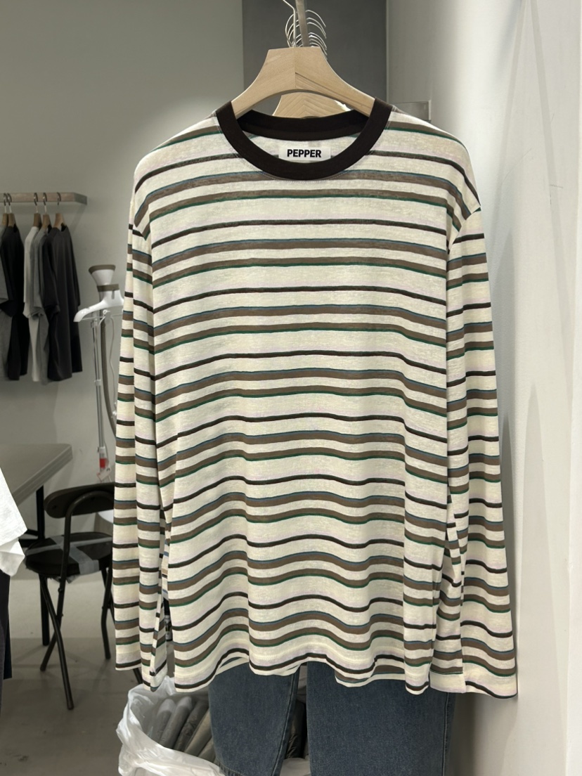 PEPPER-L東大門直郵女士新品推薦職業真品時尚休閑長袖T恤PEPPER長袖T恤圖色4