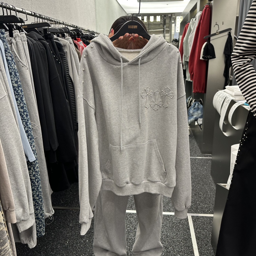 NUEUN東大門直郵女裝新品人氣時尚熱賣26春夏休閑衛衣連帽衫NUEUN/SEEOT衛衣圖色1