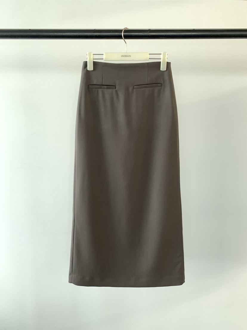 UNDERSON韓國直郵女士新款26春夏休閑推薦真品職業時尚長裙UNDERSON長裙圖色1