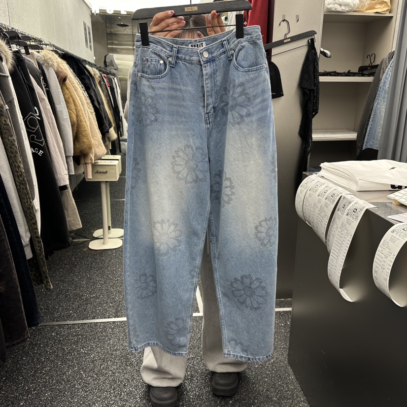 NUEUN東大門實拍女裝新款熱賣人氣推薦26春夏時尚職業牛仔褲NUEUN/SEEOT牛仔褲圖色1