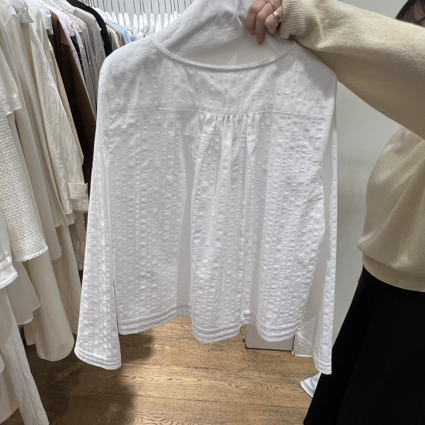 VERVEINE韓國代購女裝新品休閑職業26春夏襯衫蕾絲衫蕾絲VERVEINE襯衫/蕾絲衫