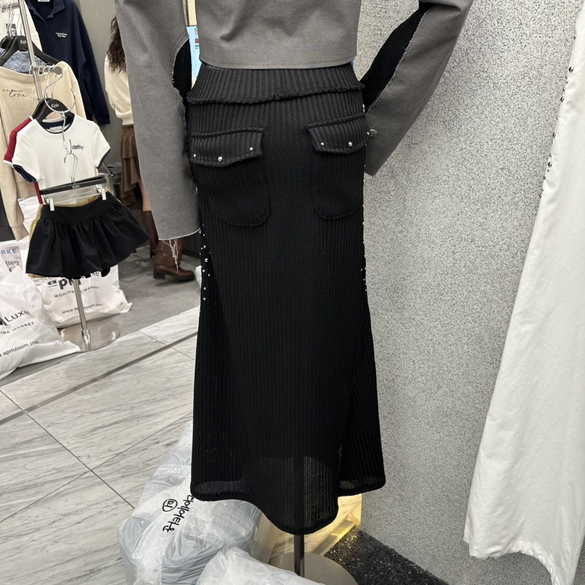 NUEUN東大門代購女士新款推薦休閑26春夏人氣職業真品長裙NUEUN/SEEOT長裙