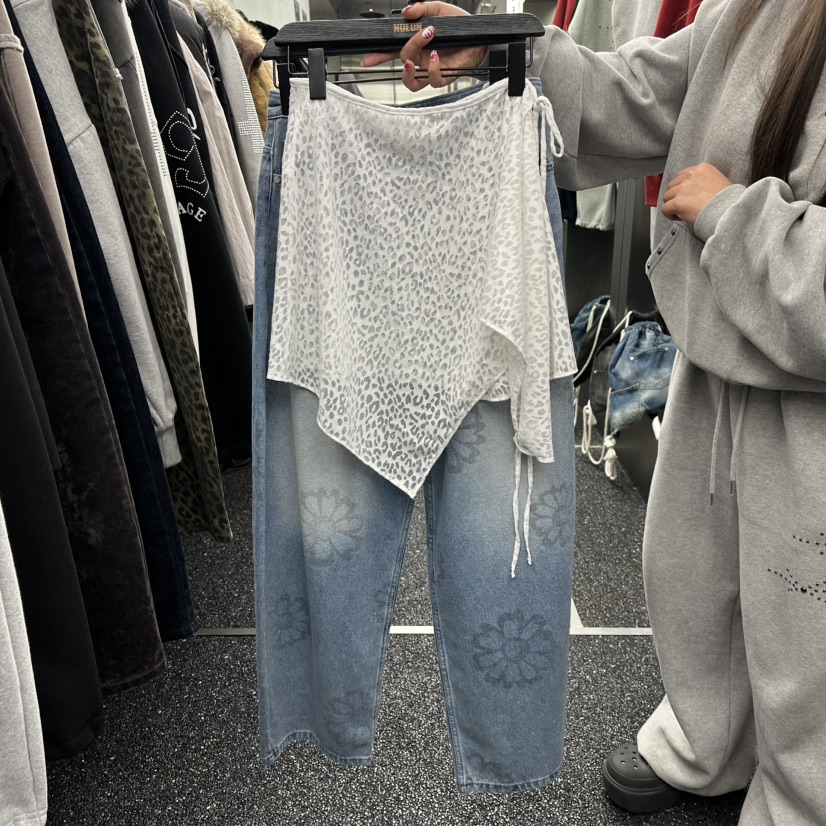 NUEUN韓國直郵女裝新款時尚推薦熱賣休閑真品短裙裹身裙豹紋NUEUN/SEEOT短裙