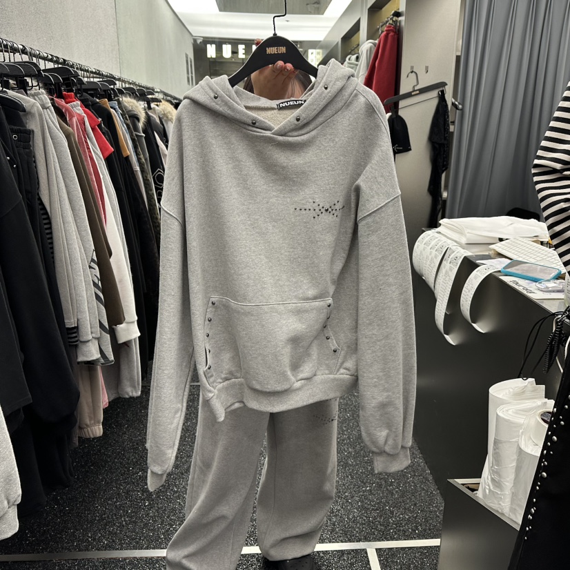 NUEUN東大門代購女士新品時尚職業26春夏休閑熱賣衛衣連帽衫NUEUN/SEEOT衛衣圖色1