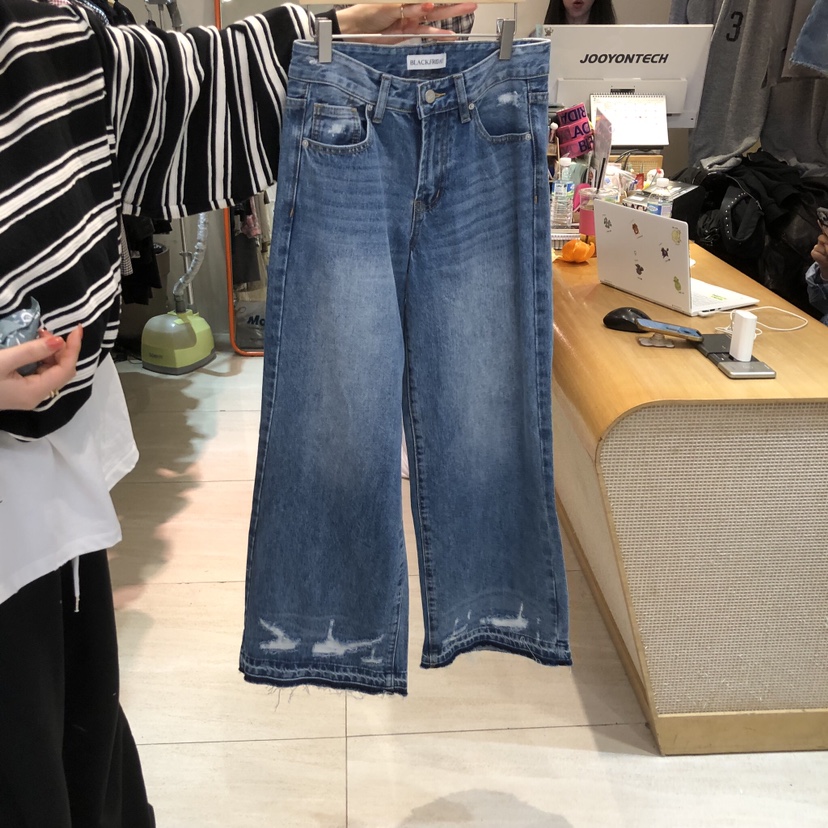 BLACKFRIDAY東大門代購女士新款時尚26春夏休閑真品牛仔褲BLACK FRIDAY牛仔褲圖色1