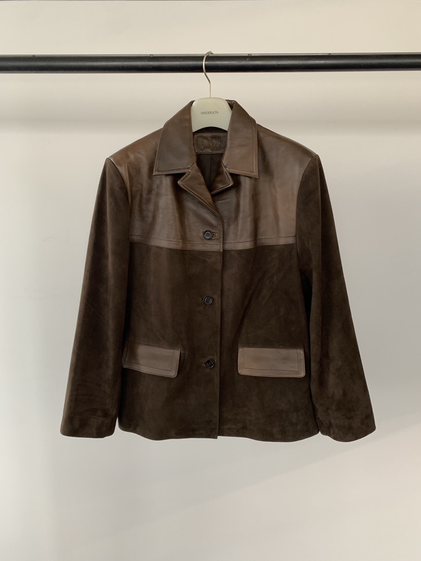 UNDERSON韓國直郵女裝新款人氣真品26春夏時尚休閑夾克皮革UNDERSON夾克圖色1