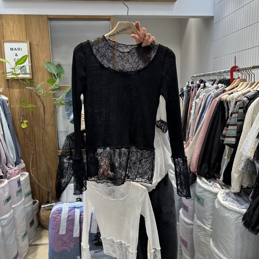 MARI CO東大門直郵女裝新款職業休閑真品人氣針織衫假兩件MARI CO針織衫圖色3