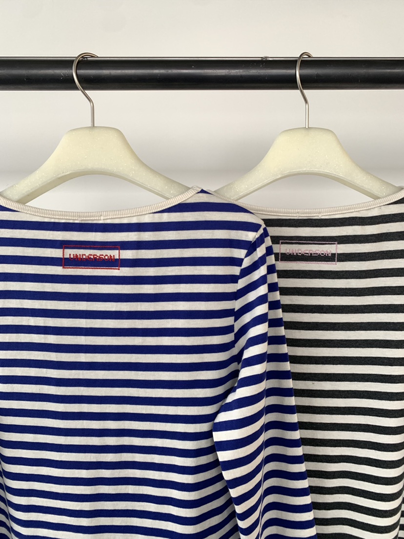 UNDERSON東大門直郵女士新品時尚真品休閑熱賣長袖T恤船領UNDERSON長袖T恤