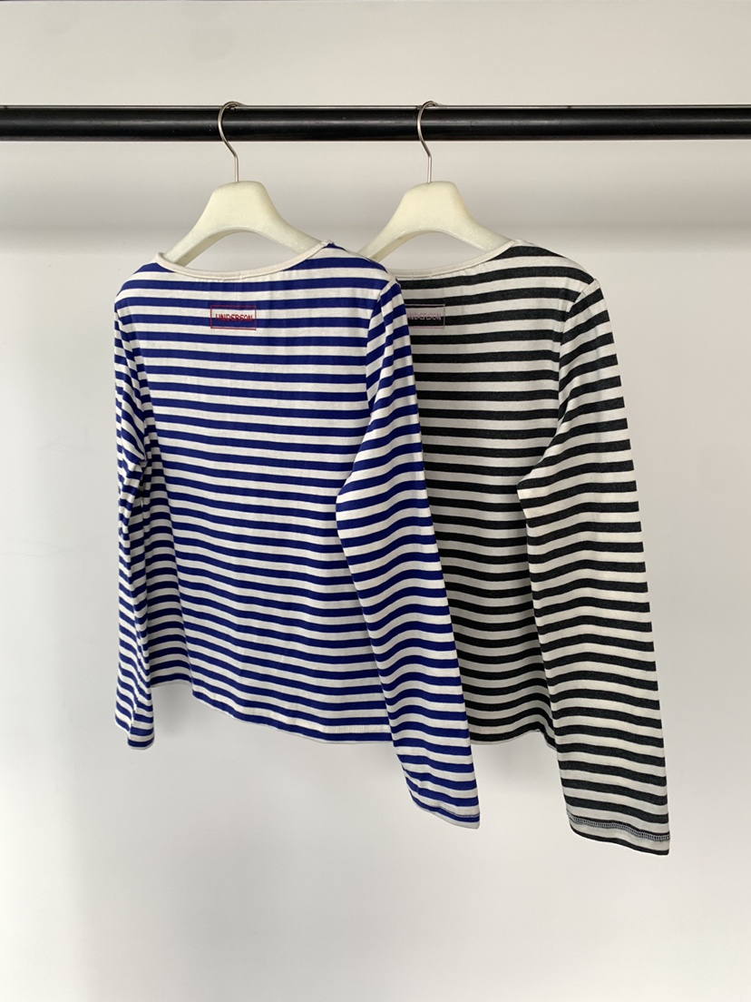 UNDERSON東大門直郵女士新品時尚真品休閑熱賣長袖T恤船領UNDERSON長袖T恤