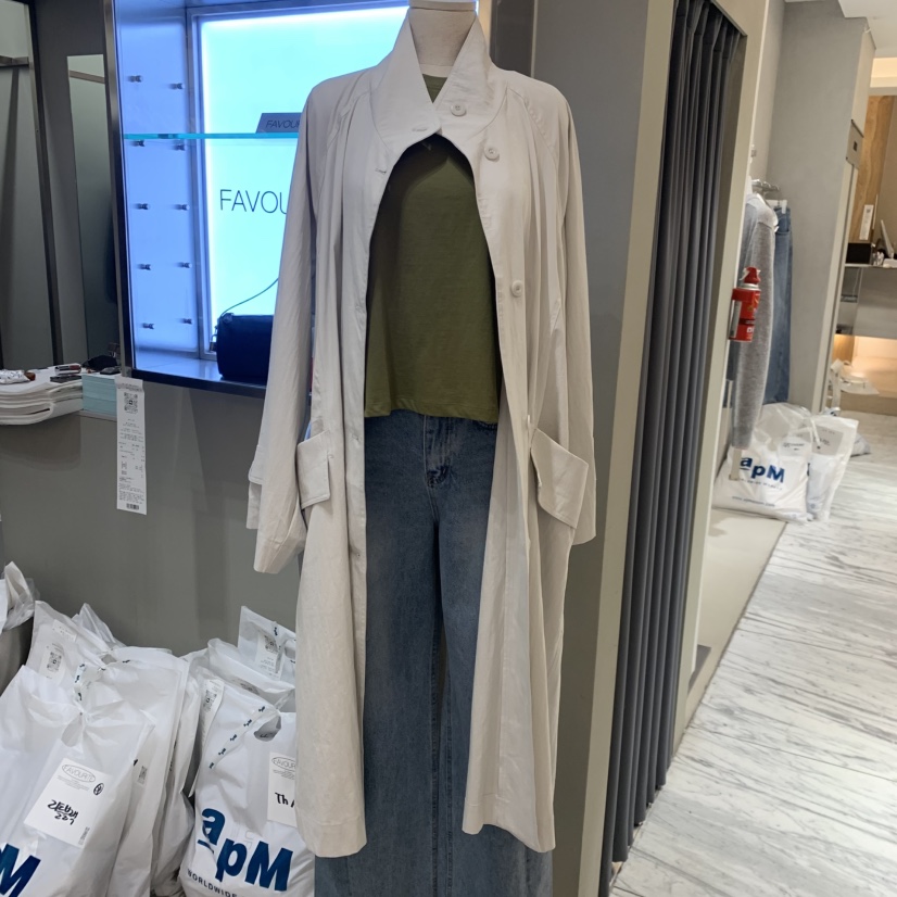 FAVE/FAVOURITE東大門實拍女士新品26春夏長款風衣含腰帶FAVE/FAVOURITE長款風衣圖色2