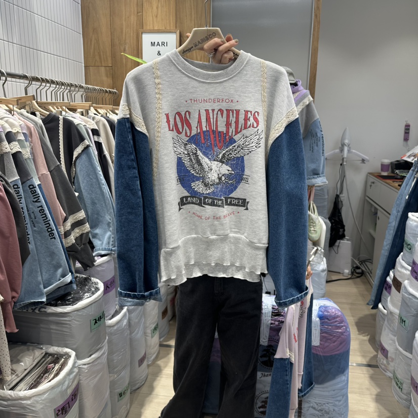 MARI CO韓國代購女士新款推薦人氣真品職業休閑衛衣假兩件MARI CO衛衣圖色2