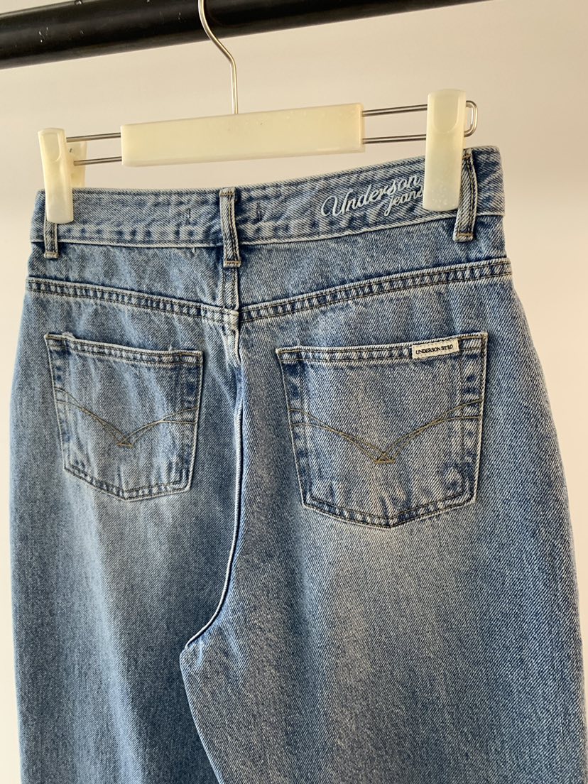 UNDERSON東大門實拍女裝新品推薦時尚職業熱賣真品牛仔褲UNDERSON牛仔褲