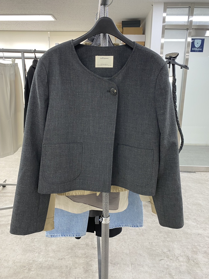 BANEL/WELL KNOWN東大門代購女裝新品時尚熱賣休閑夾克BANEL/WELL KNOWN夾克圖色1炭灰