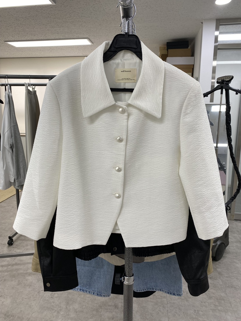 BANEL/WELL KNOWN韓國代購女士新款26春夏推薦夾克粗花呢BANEL/WELL KNOWN夾克圖色1