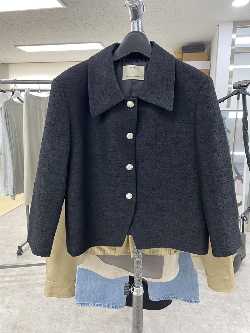 BANEL/WELL KNOWN韓國代購女士新款26春夏推薦夾克粗花呢BANEL/WELL KNOWN夾克圖色2