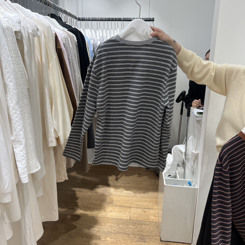 VERVEINE韓國代購女裝新款時尚休閑真品26春夏職業長袖T恤VERVEINE長袖T恤