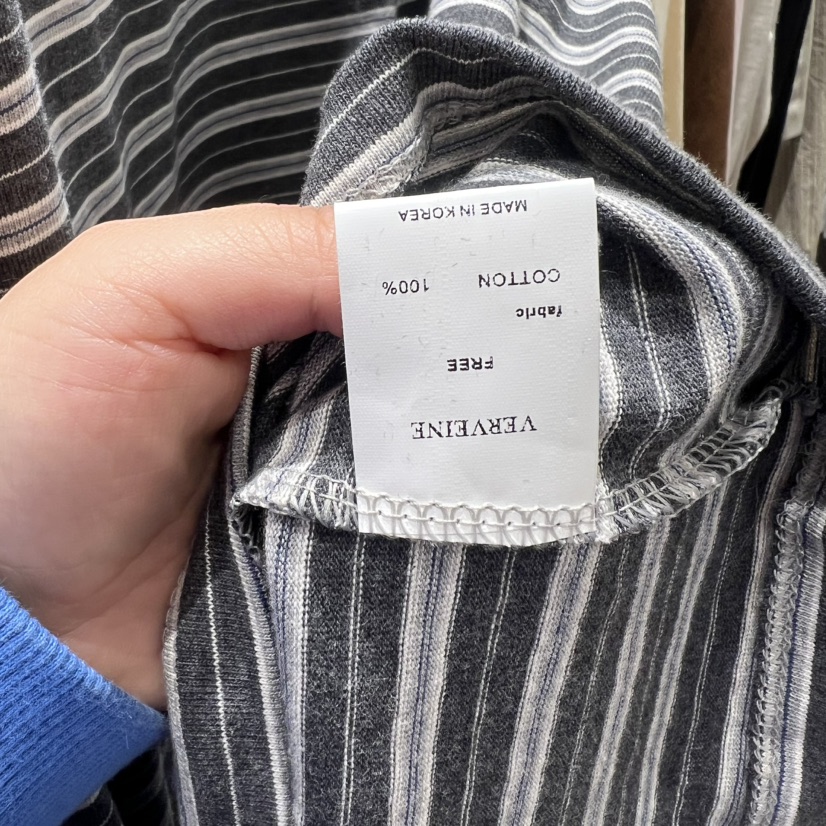 VERVEINE韓國代購女裝新款時尚休閑真品26春夏職業長袖T恤VERVEINE長袖T恤