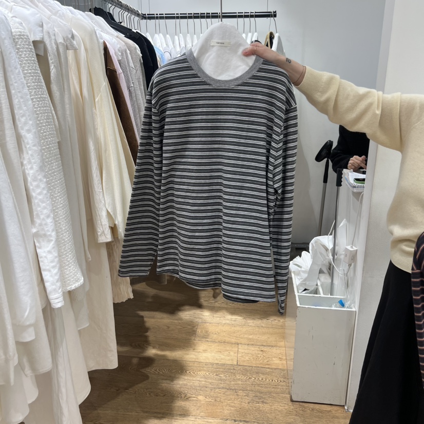 VERVEINE韓國代購女裝新款時尚休閑真品26春夏職業長袖T恤VERVEINE長袖T恤圖色2