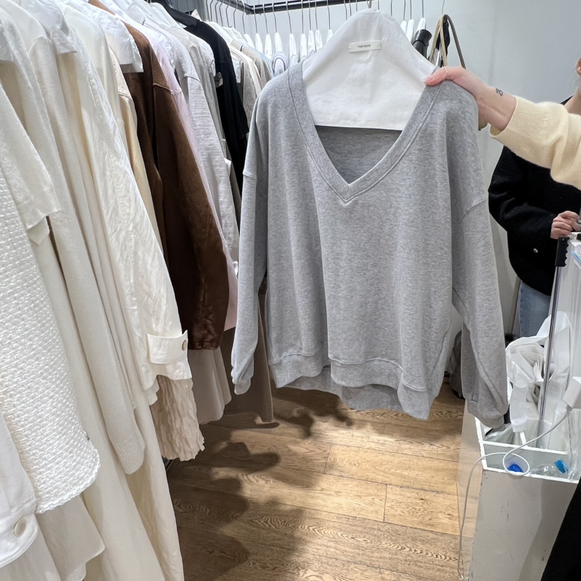 VERVEINE東大門實拍女裝新款時尚26春夏人氣推薦職業衛衣V領VERVEINE衛衣圖色1