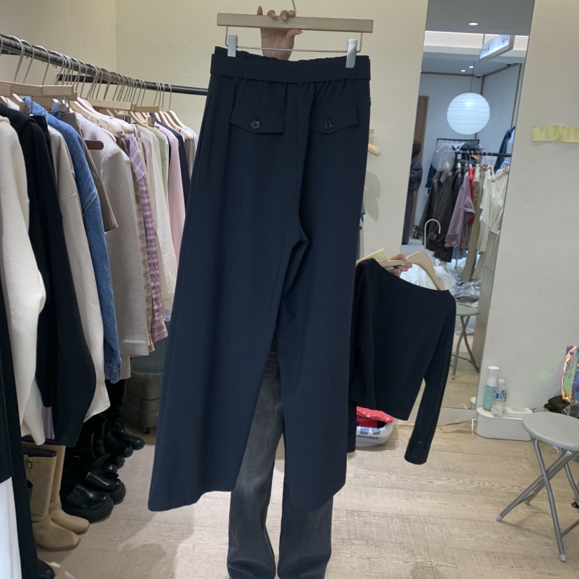 W AND J東大門實拍女裝新款26春夏推薦人氣休閑褲含腰帶W AND J休閑褲