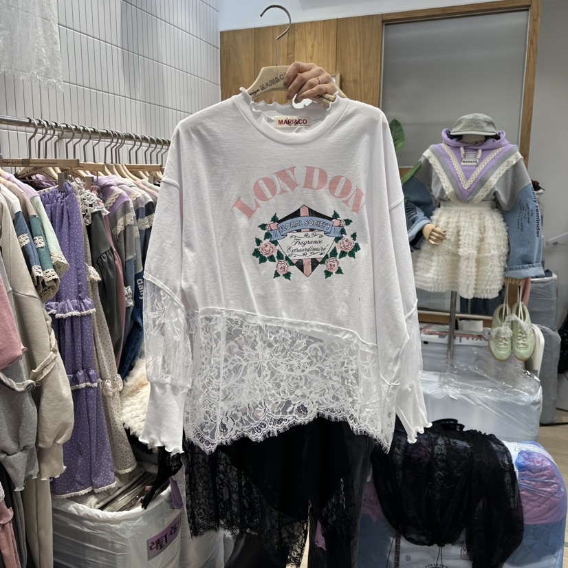 MARI CO韓國直郵女士新款時尚休閑熱賣職業推薦26春夏長袖T恤MARI CO長袖T恤圖色1