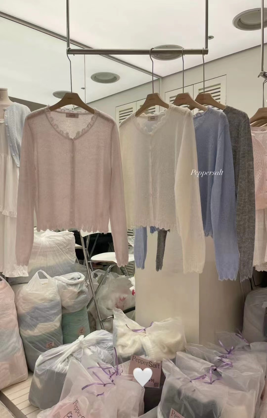 PEPPER 페페韓國直郵女士新品時尚休閑26春夏真品針織衫PEPPER-SEOUL針織衫