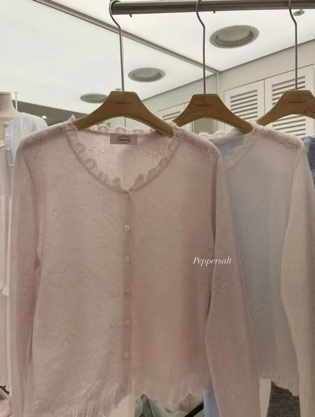 PEPPER 페페韓國直郵女士新品時尚休閑26春夏真品針織衫PEPPER-SEOUL針織衫