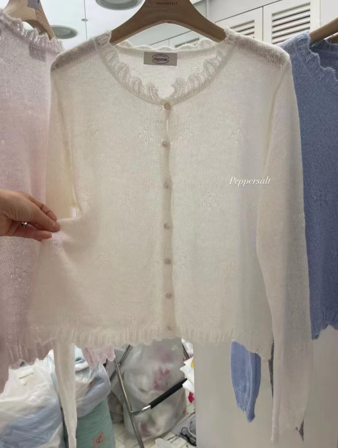 PEPPER 페페韓國直郵女士新品時尚休閑26春夏真品針織衫PEPPER-SEOUL針織衫圖色1