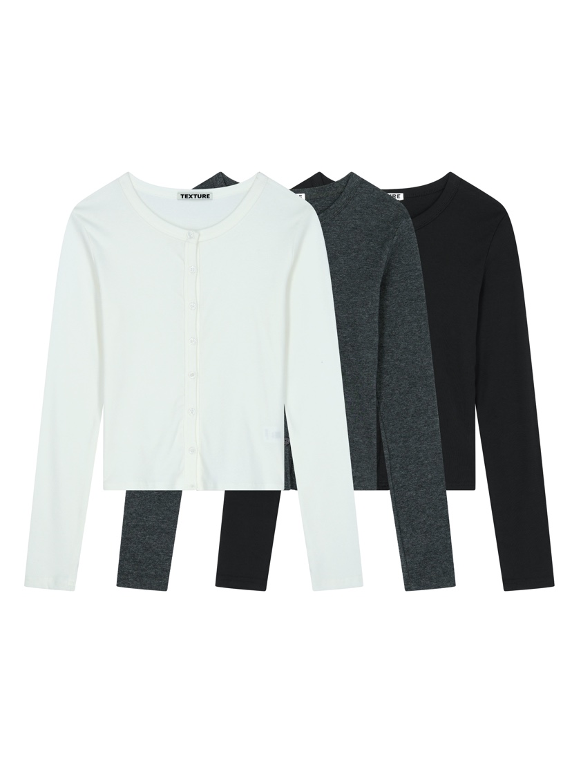 TEXTURE東大門代購女士新款職業26春季推薦時尚熱賣長袖T恤TEXTURE長袖T恤