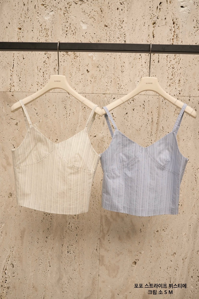 BLOSSOM韓國直郵女裝新款熱賣時尚職業26春季吊帶背心條紋BLOSSOM吊帶/背心