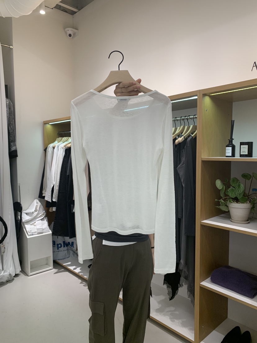 ALOT韓國直郵女士新款休閑推薦熱賣時尚職業長袖T恤不含內搭A LOT長袖T恤