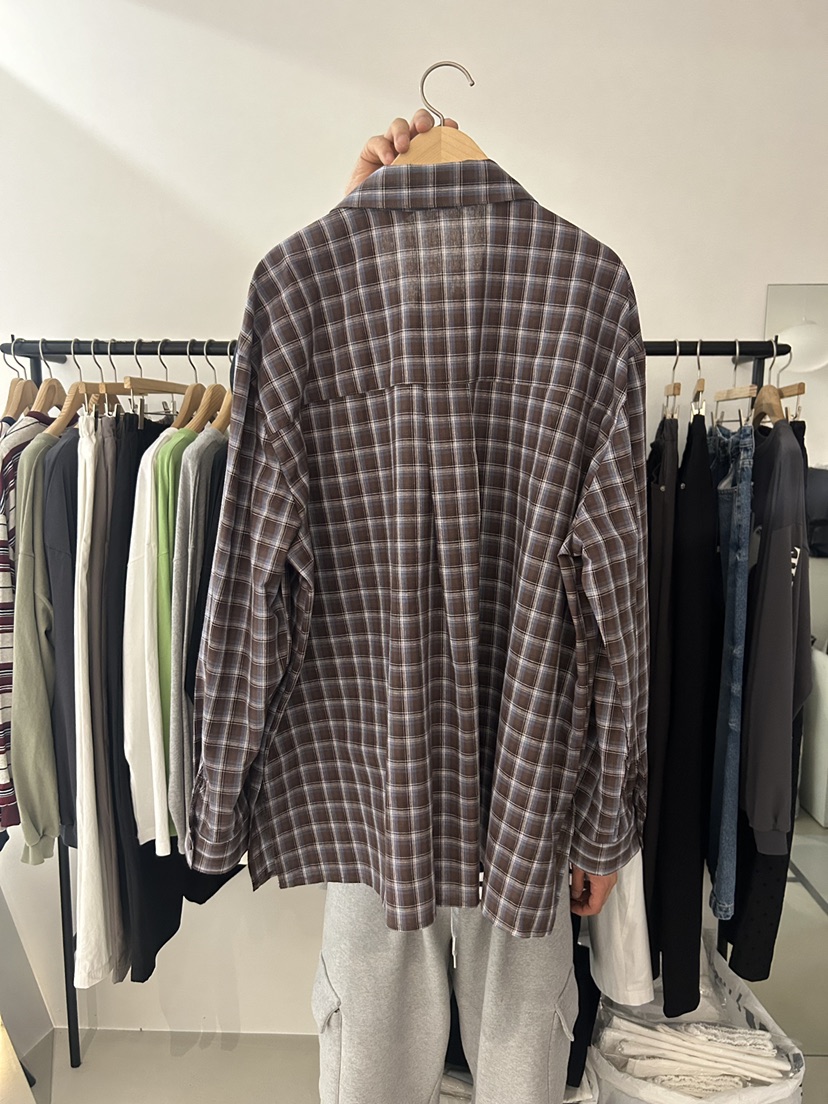 AS THOUGHT韓國直郵女士新款26春季熱賣推薦襯衫蕾絲衫格紋AS THOUGHT襯衫/蕾絲衫