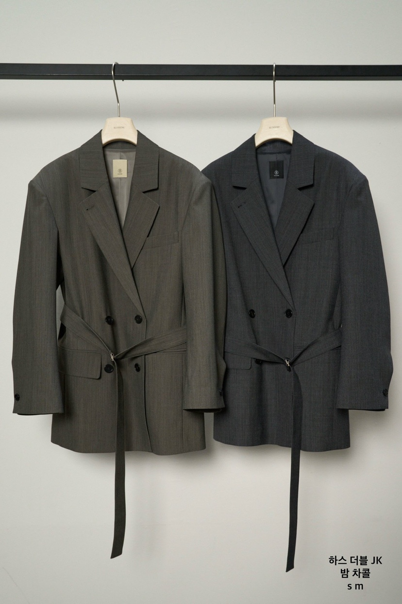 BLOSSOM韓國直郵女士新品熱賣休閑26春季推薦夾克含腰帶雙層BLOSSOM夾克