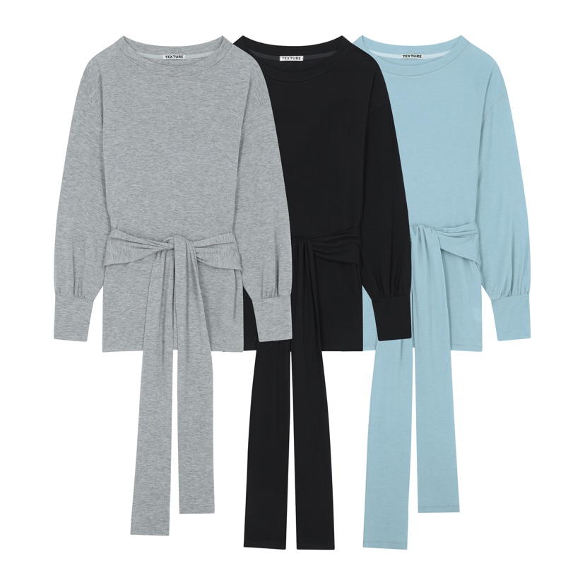 TEXTURE東大門實拍女士新款熱賣時尚休閑人氣26春季長袖T恤TEXTURE長袖T恤